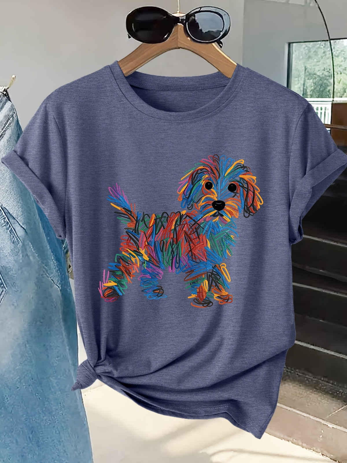 kora™ | Colourful Dog Print Tee