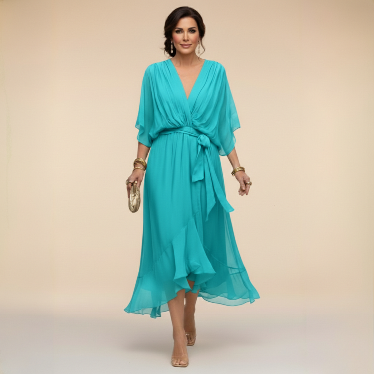 Phoebe™ - Elegant Wrap V-Neck Dress