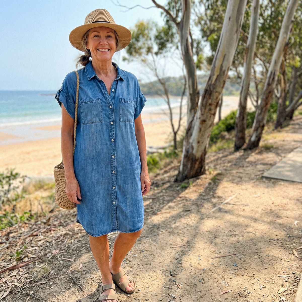 Calla™ - Casual Denim Print Dress