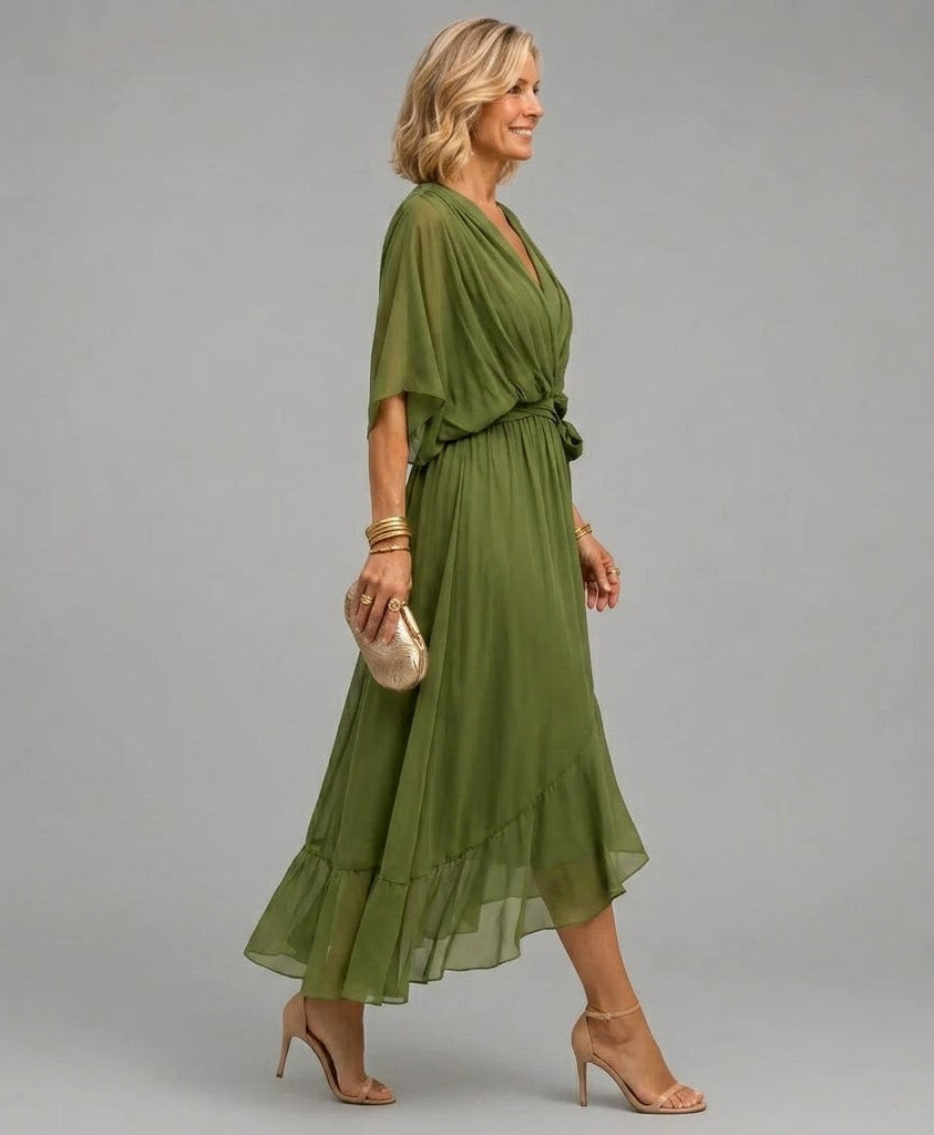 Phoebe™ - Elegant Wrap V-Neck Dress