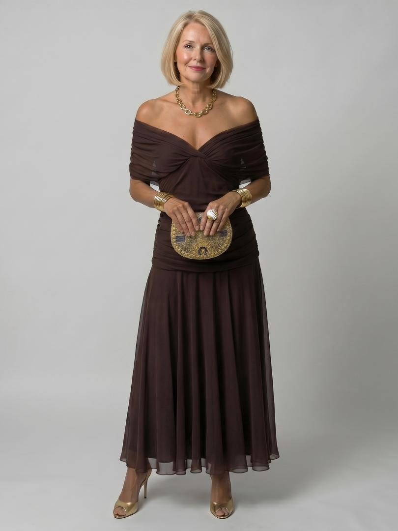 Florence™ - Off-Shoulder Flow Midi Dress