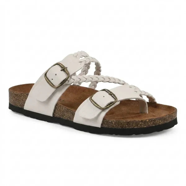 Freya™ - Braided Cork Orthopaedic Sandals - Single Buckle
