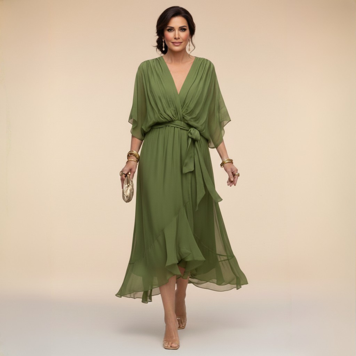 Phoebe™ - Elegant Wrap V-Neck Dress