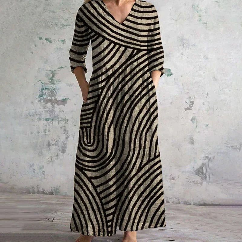 AYA™ | Vintage Striped Dress