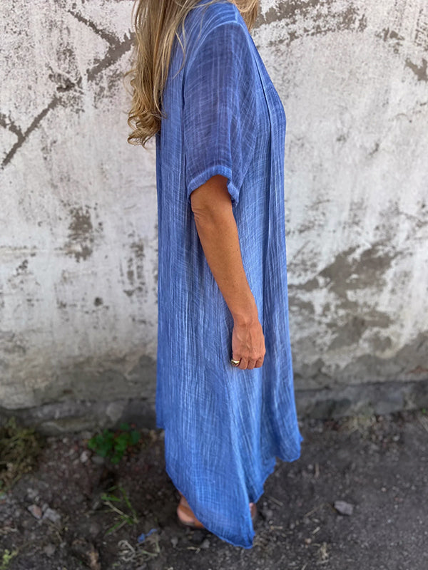 Nancy™ - Loose V-Neck Dress