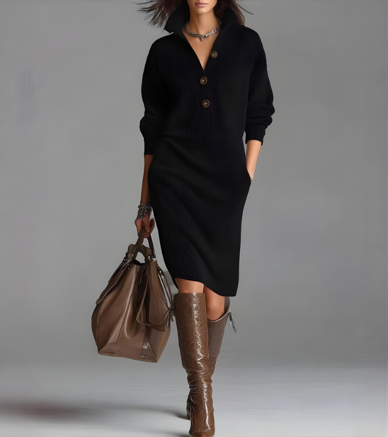 Eloise™ - Cozy Elegant Knit Dress
