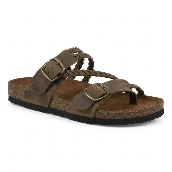 Freya™ - Braided Cork Orthopaedic Sandals - Single Buckle
