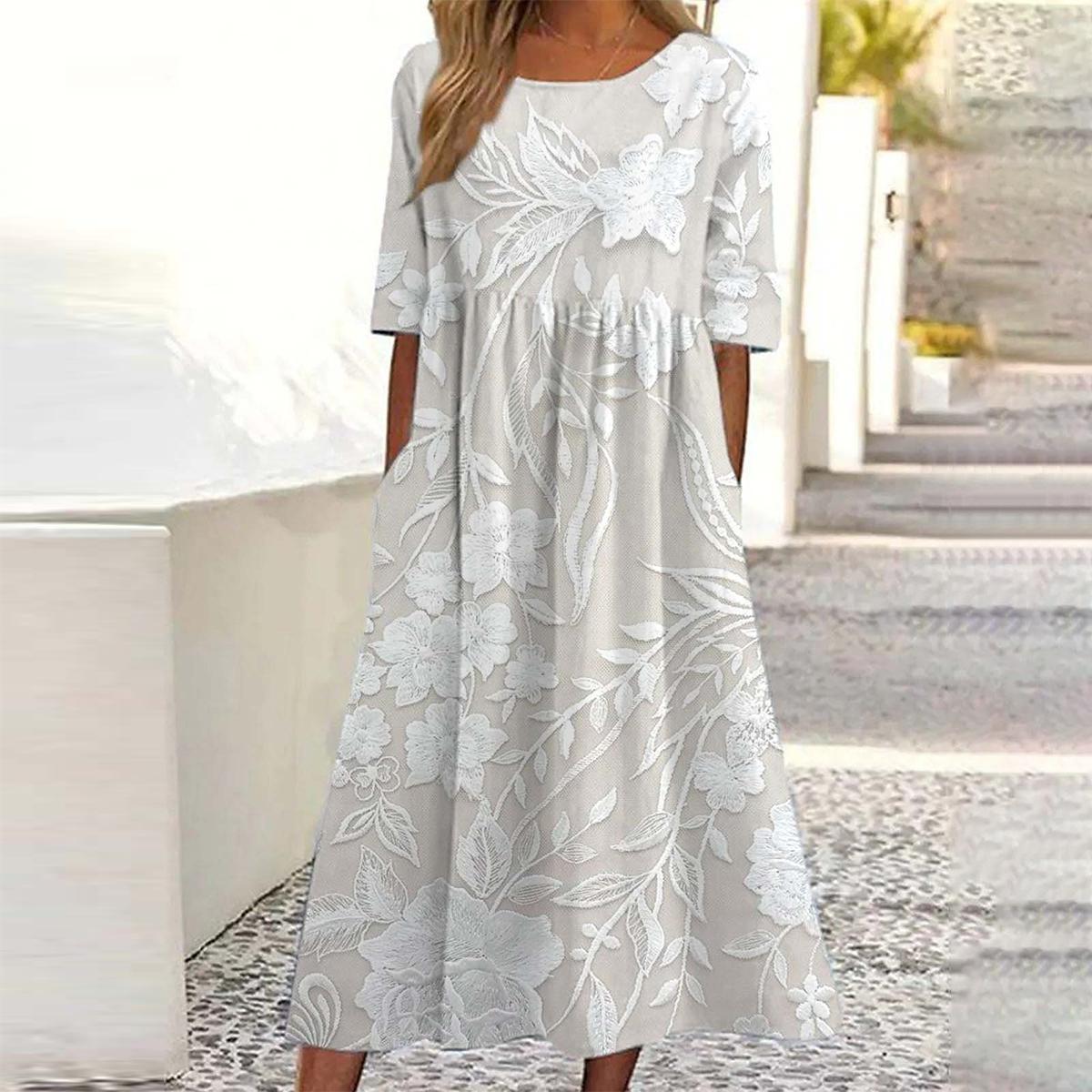 Bianca™ - Timeless White Midi Dress
