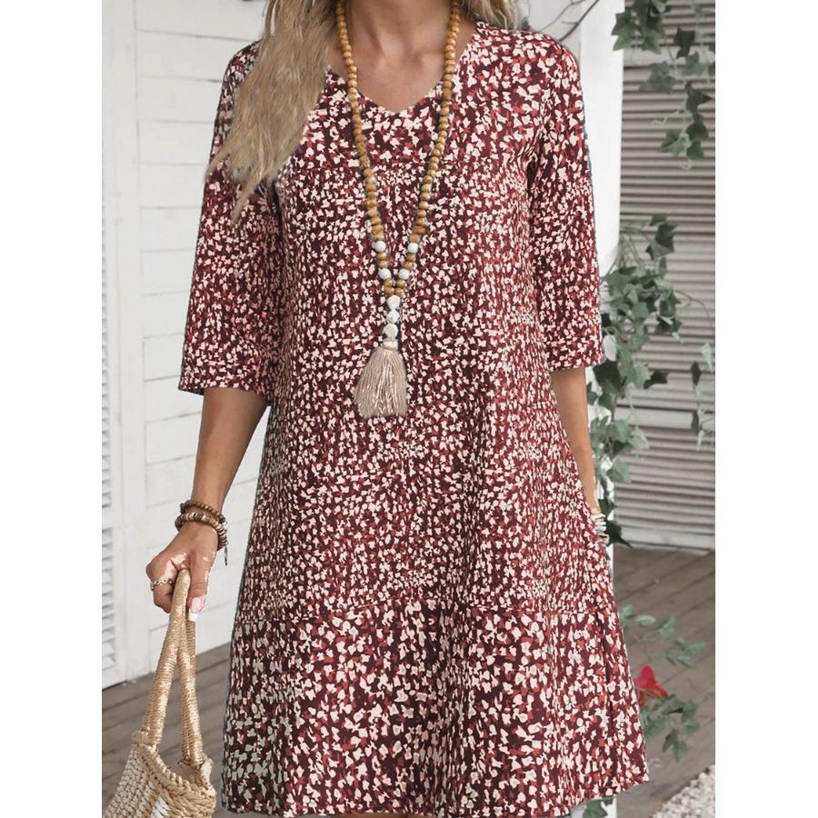 Lucinda™ - Loose Floral Midi Dress with Tummy Coverage