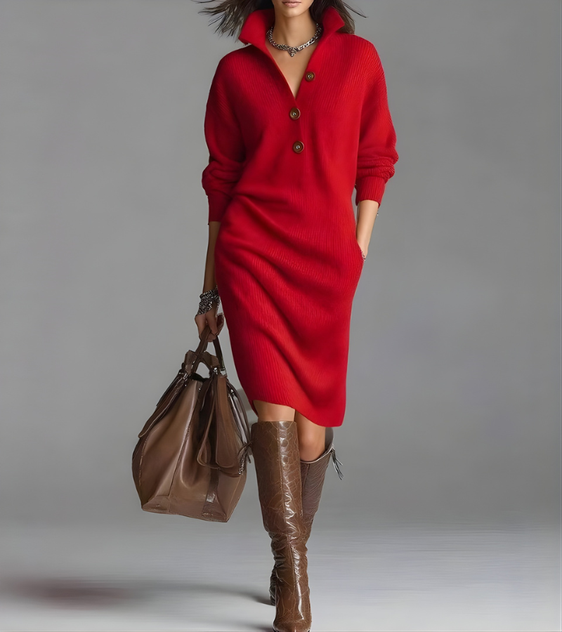 Eloise™ - Cozy Elegant Knit Dress