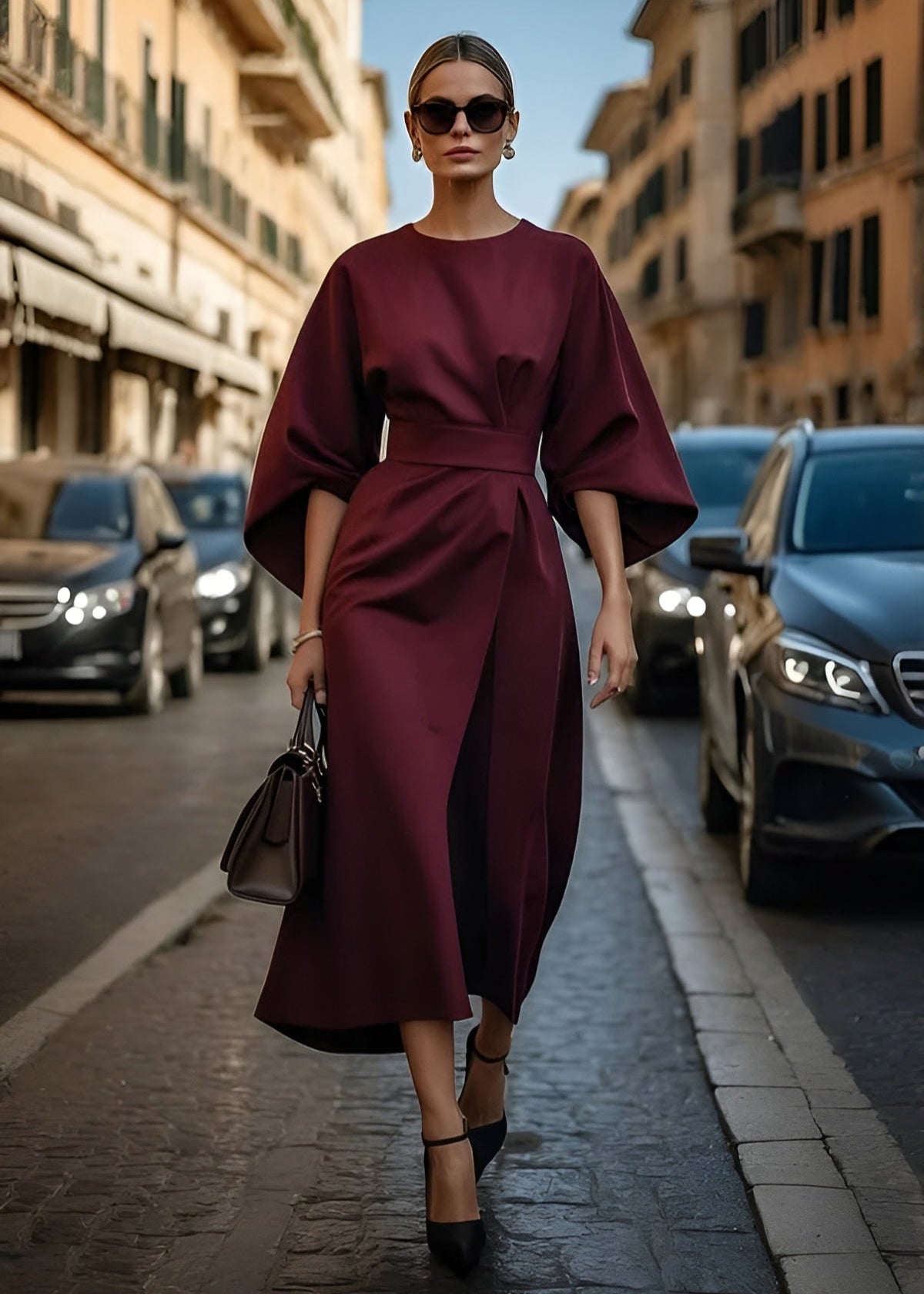 Grace™ - Flowy Belted Maxi Dress
