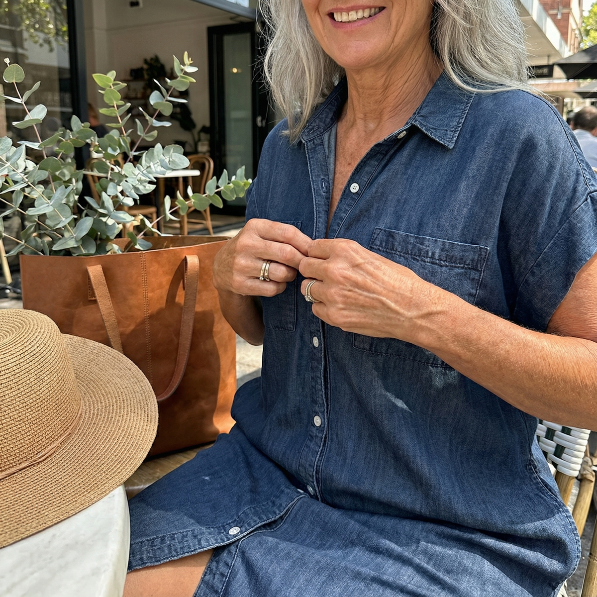 Calla™ - Casual Denim Print Dress
