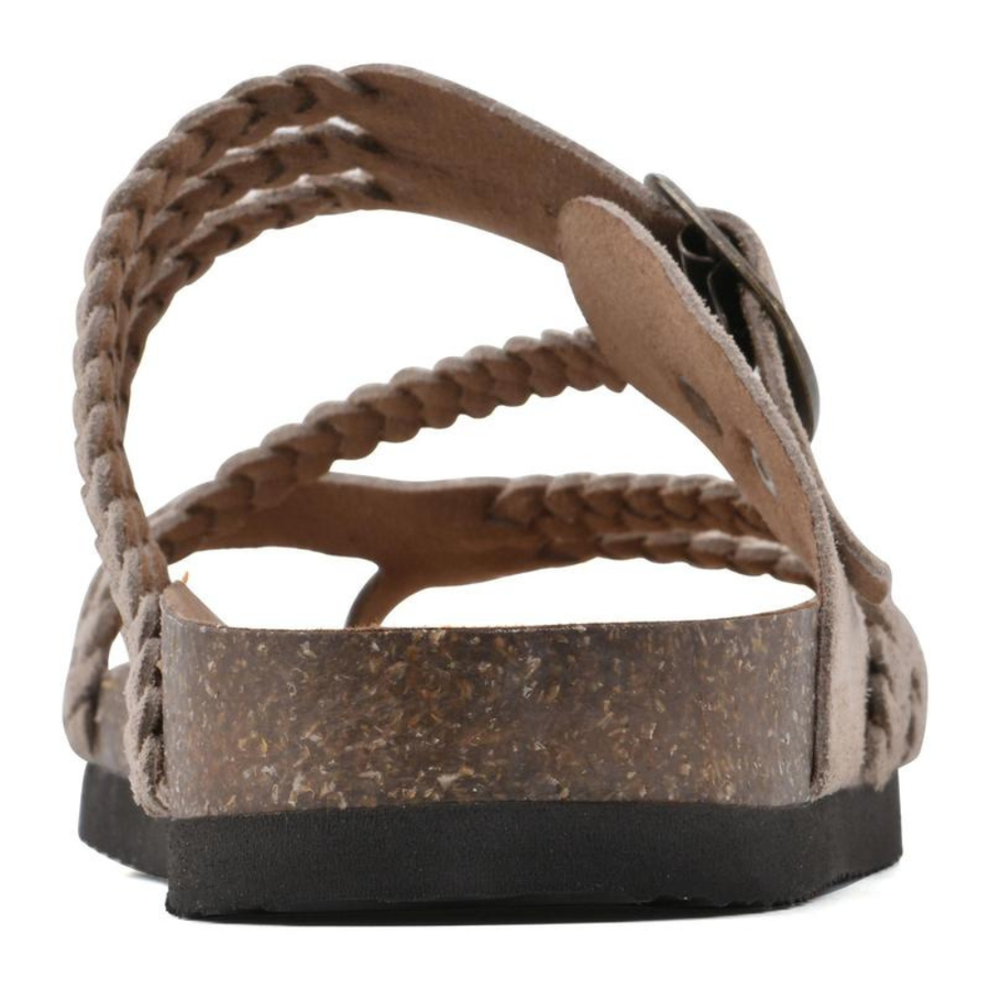 Katey™ - Braided Cork Orthopaedic Sandals – Double Buckles