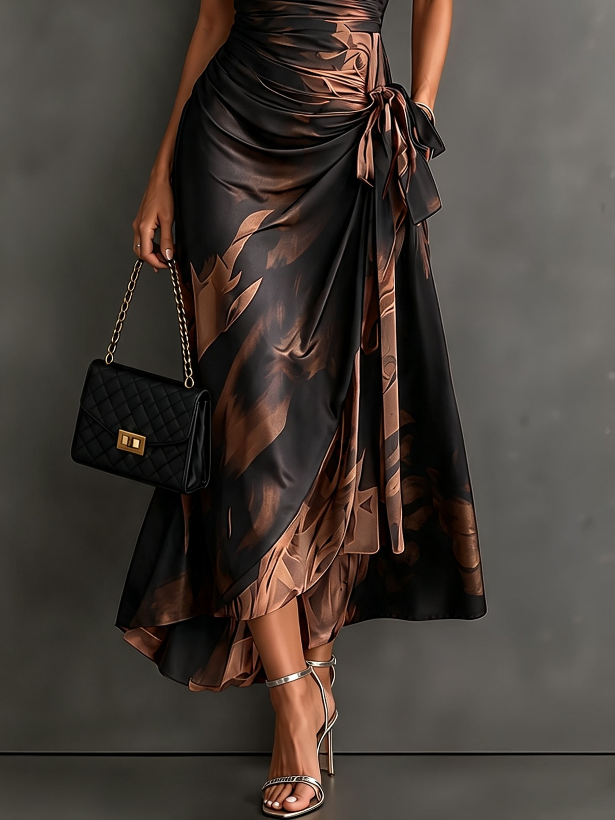 Amy™ | Elegant Wrap Midi Dress