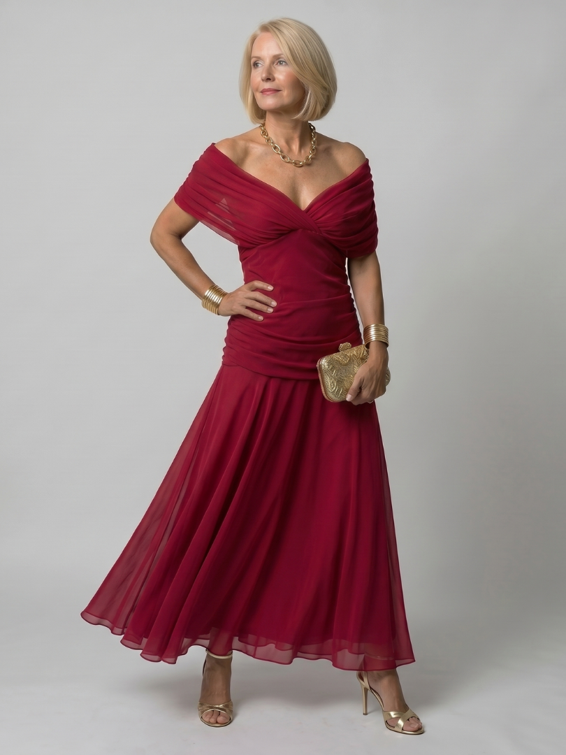 Florence™ - Off-Shoulder Flow Midi Dress