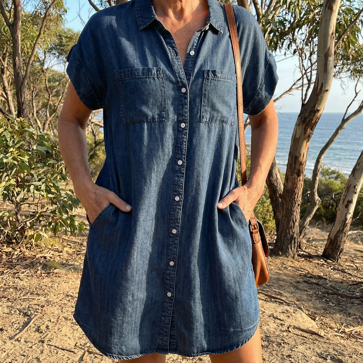 Calla™ - Casual Denim Print Dress