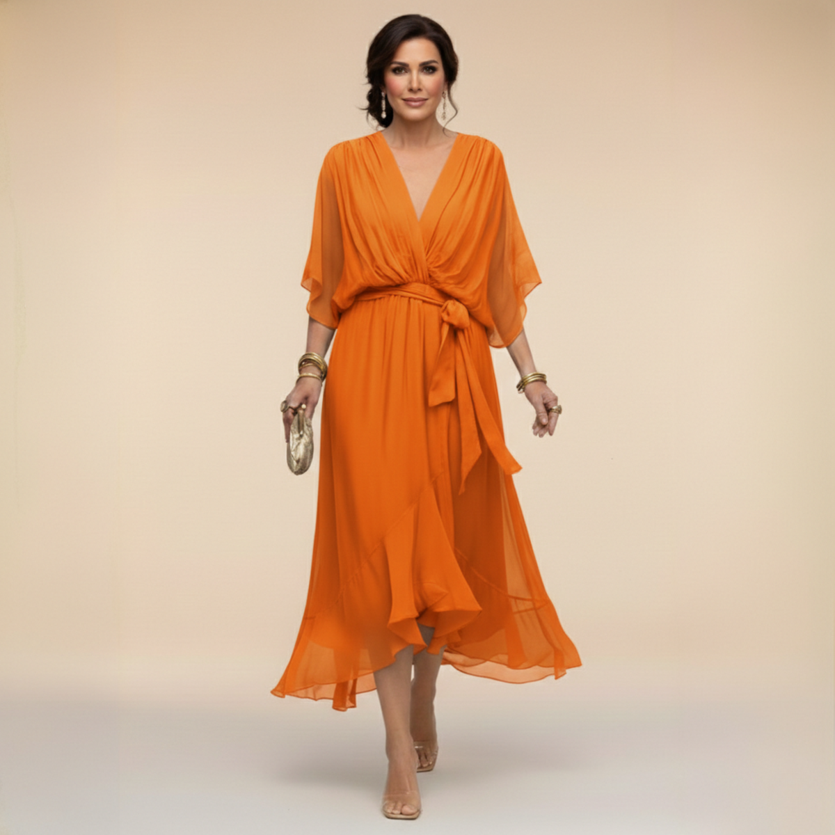 Phoebe™ - Elegant Wrap V-Neck Dress