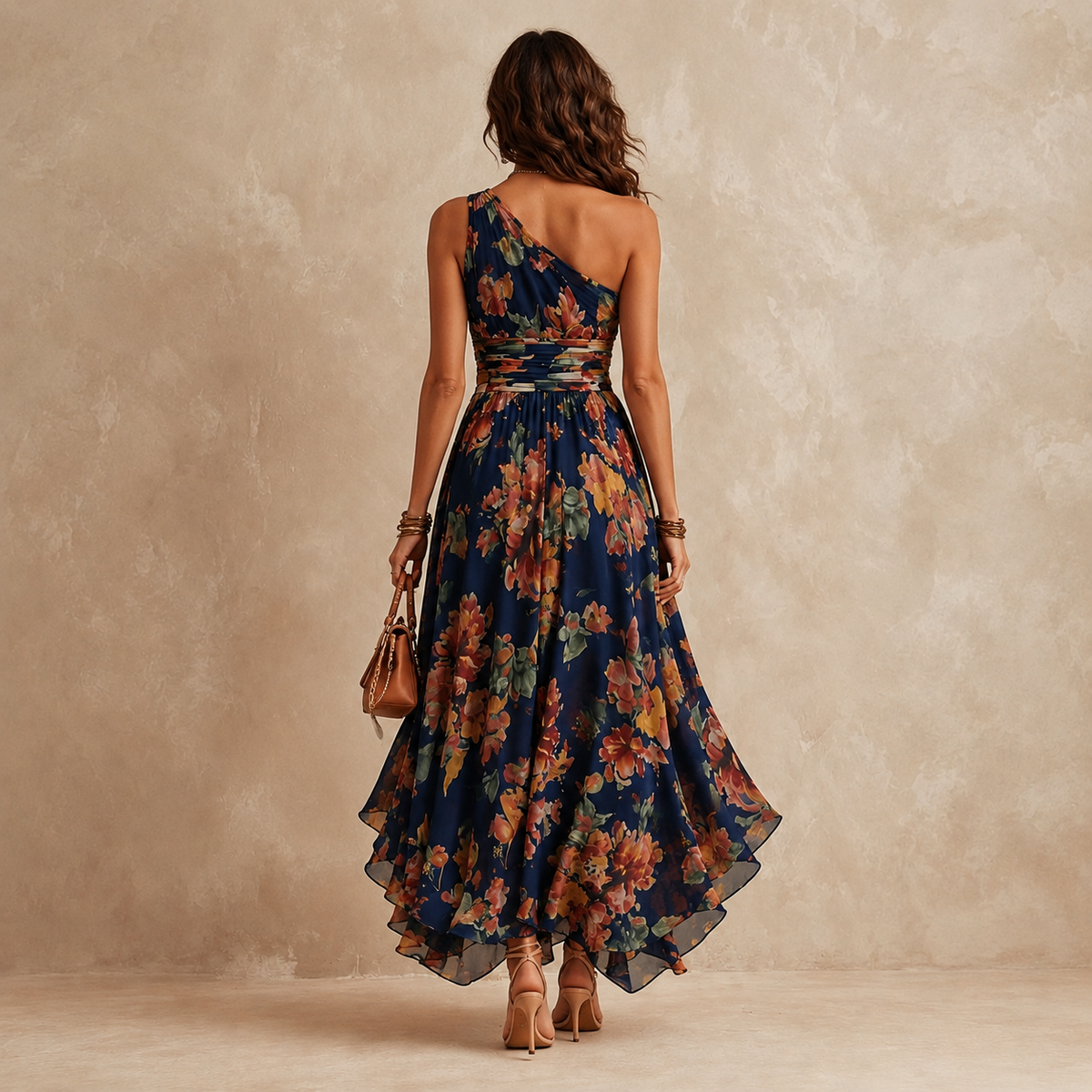 Elodie™ | One-Shoulder Floral Maxi