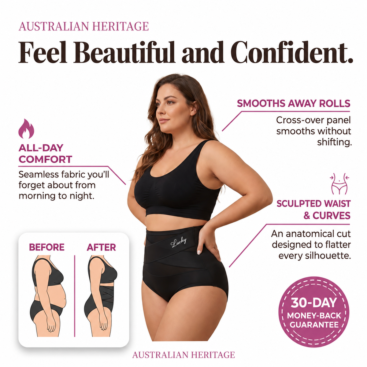 Cinderella™ – High-Waisted Cross Tummy Control Shaping Briefs