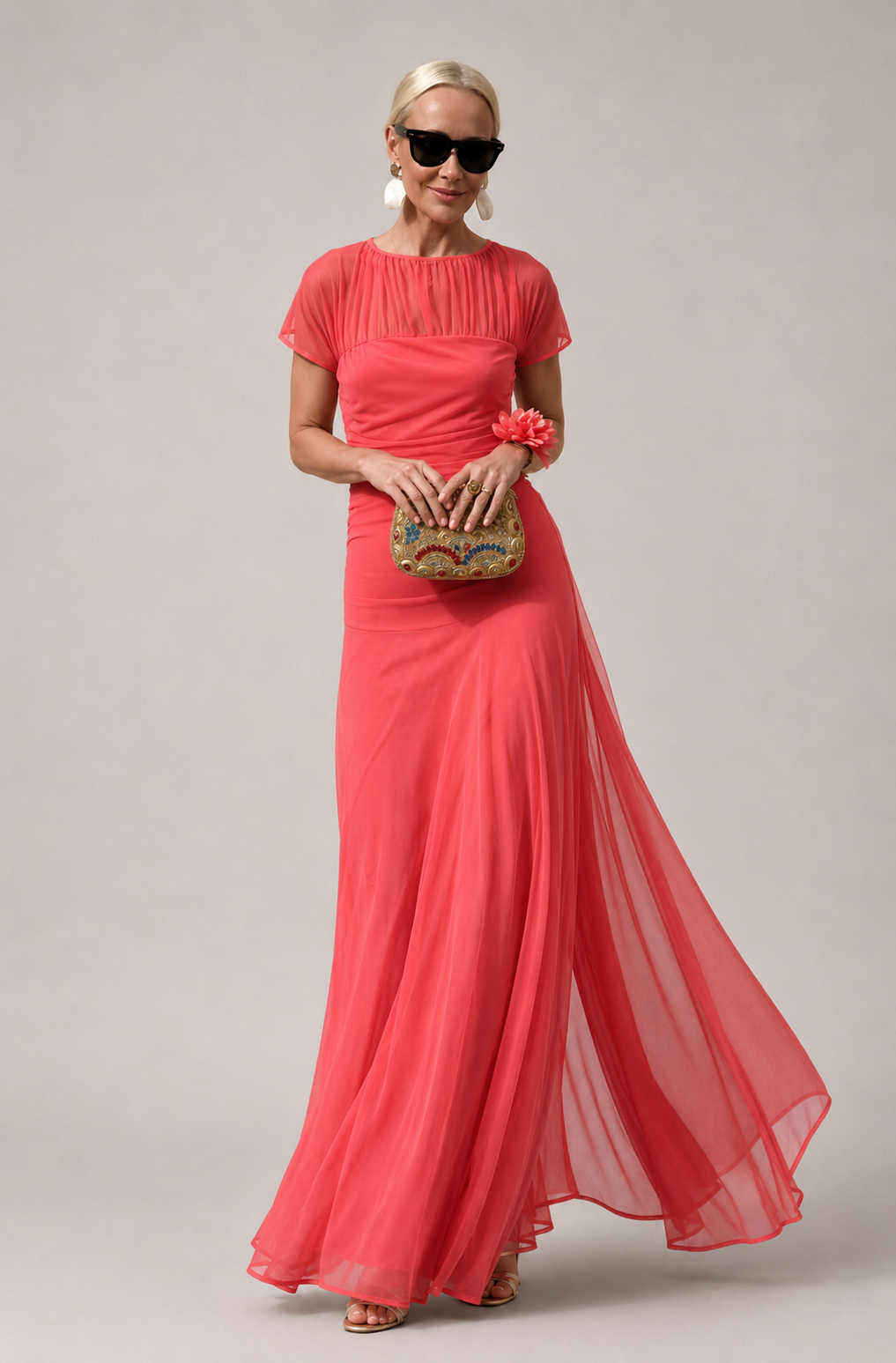 Flora™ - Elegant Chiffon Dress