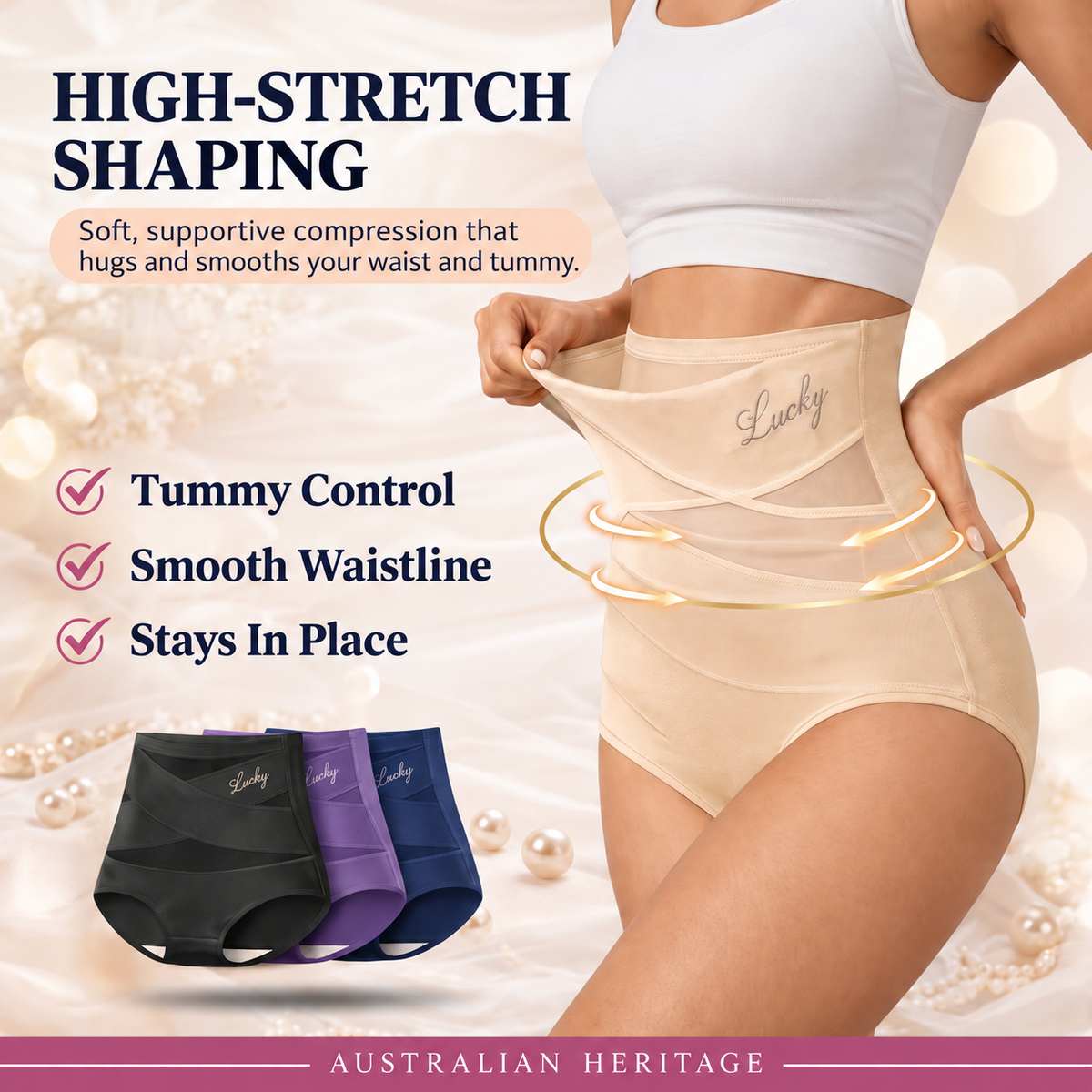 Cinderella™ – High-Waisted Cross Tummy Control Shaping Briefs