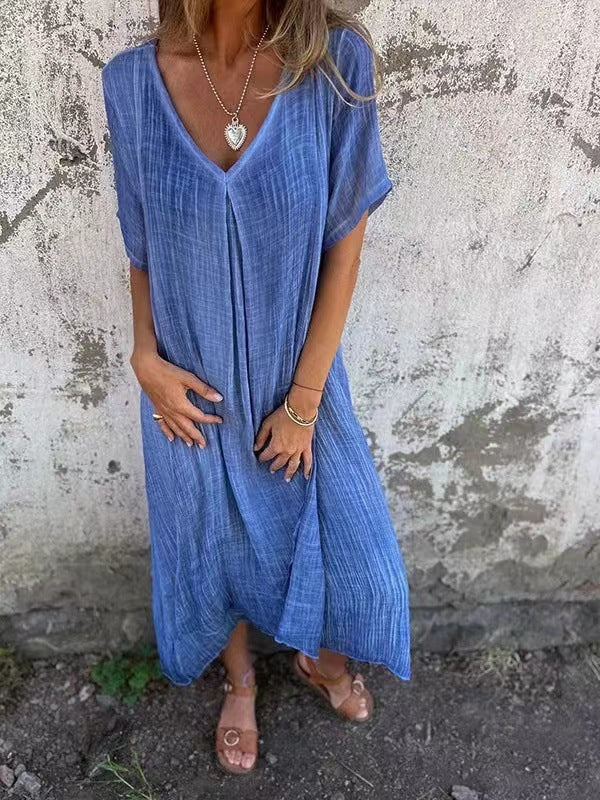 Nancy™ - Loose V-Neck Dress