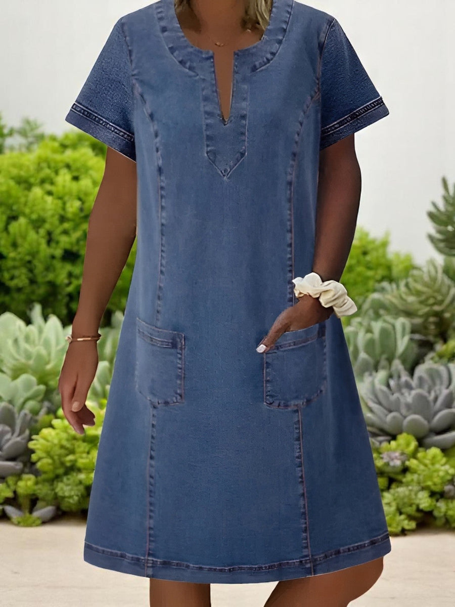 Maren™ - Relaxed Denim Midi Dress