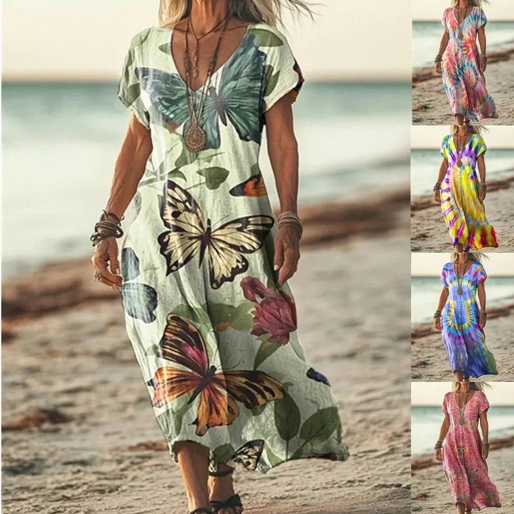 Mae™ - Colourful Maxi Dress