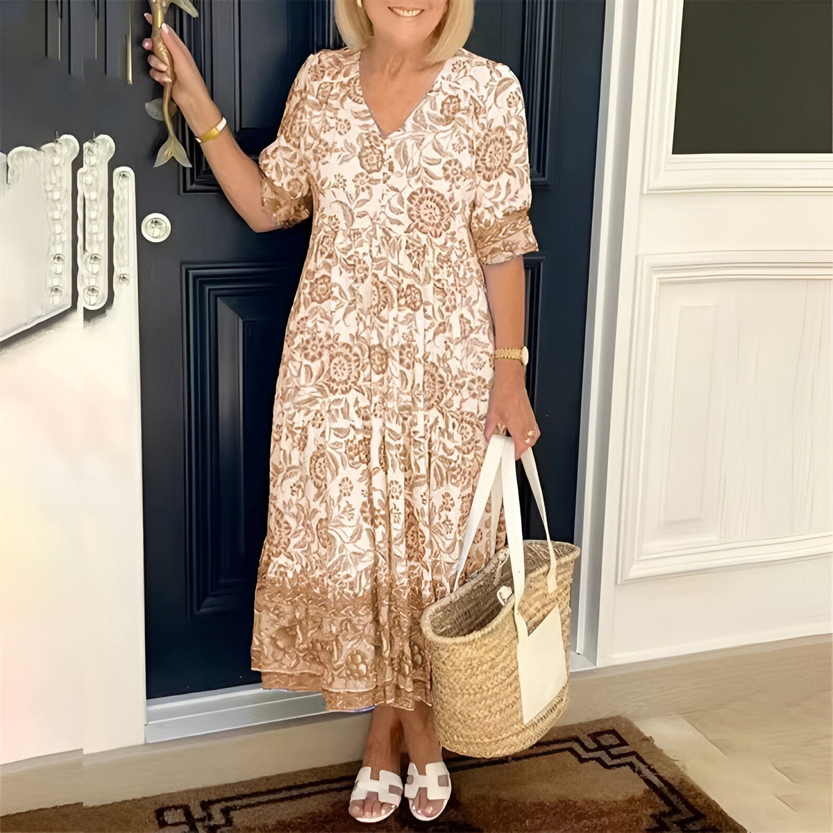 Portia™ - V-Neck Bohemian Dress