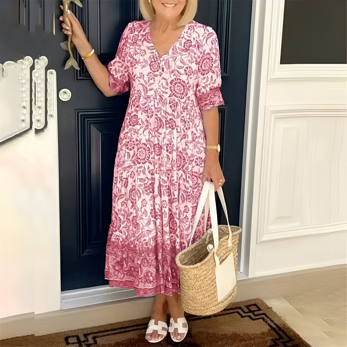 Portia™ - V-Neck Bohemian Dress