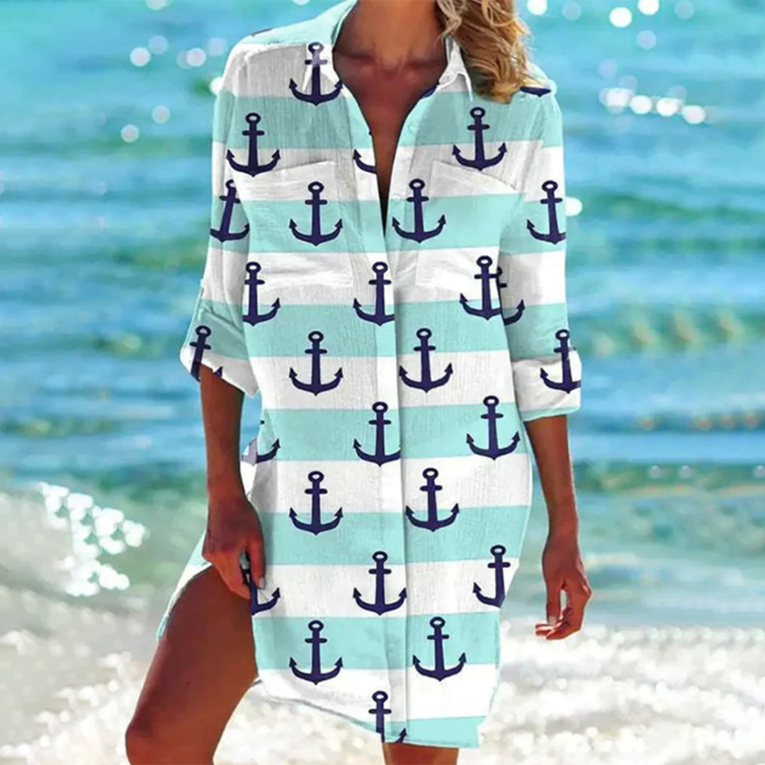 Rosa™ - Vibrant Tie-Dye Shirt Dress