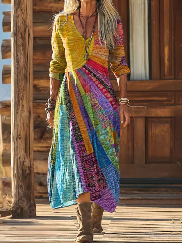 Alexandra™ - Bohemian Sun Maxi Dress