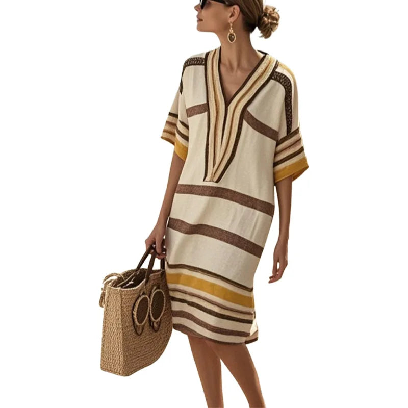 Odette™ - Flowing Striped Dress