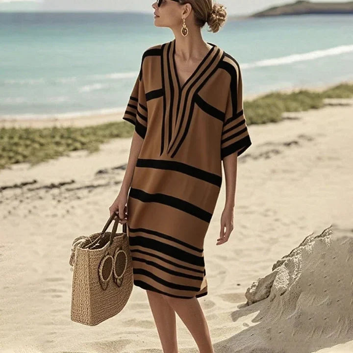 Odette™ - Flowing Striped Dress
