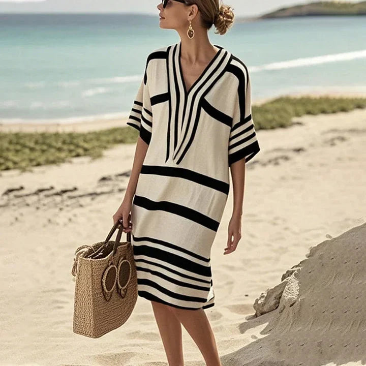 Odette™ - Flowing Striped Dress