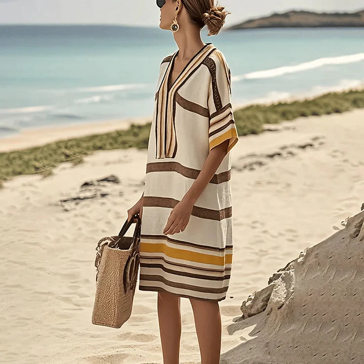 Odette™ - Flowing Striped Dress