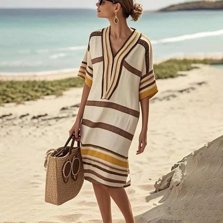 Odette™ - Flowing Striped Dress