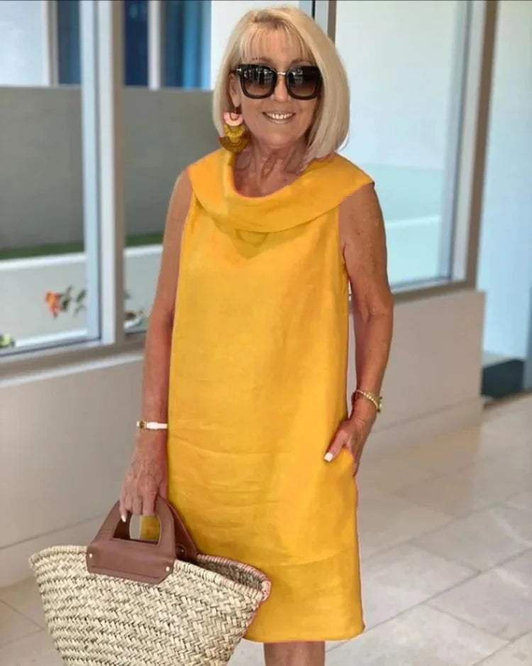 Polly™ - Sleeveless Shift Dress with Round Neck