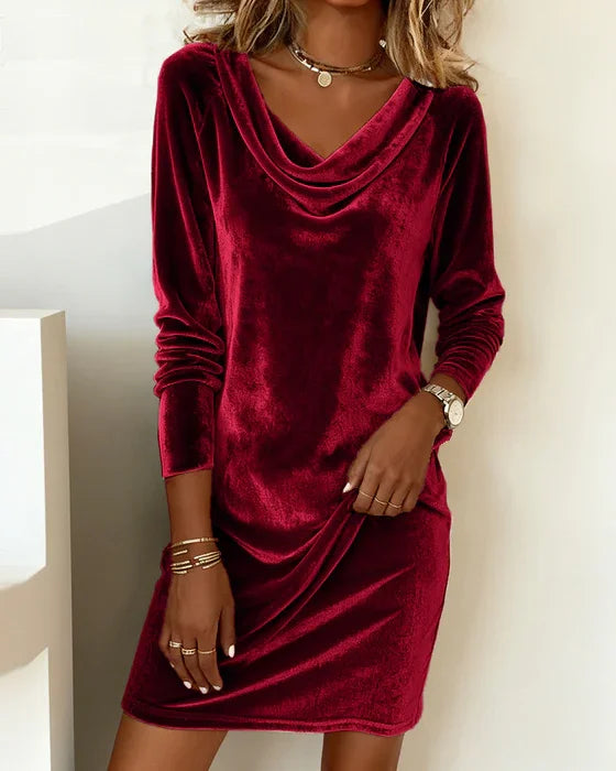 Raine™ - Velvet Drape Dress