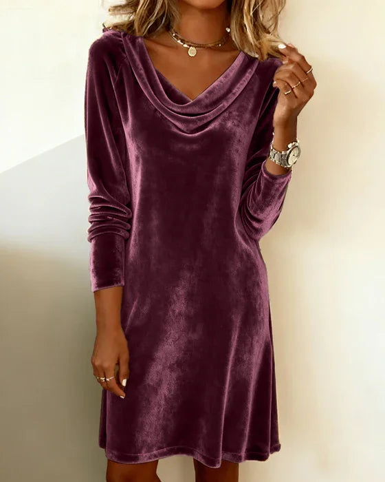 Raine™ - Velvet Drape Dress