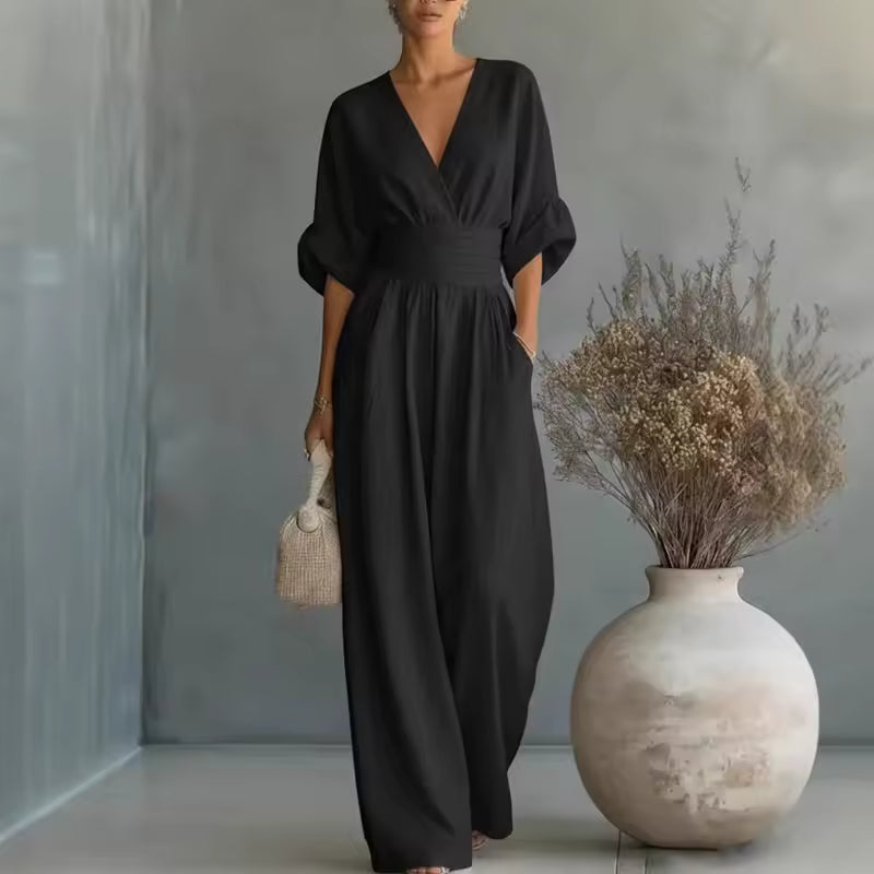 Emilia™ | Elegant Jumpsuit with V Neck
