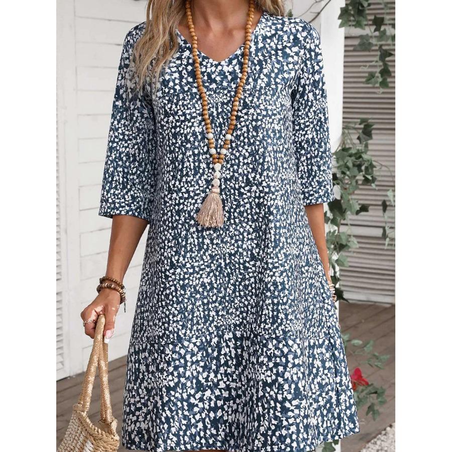 Lucinda™ - Loose Floral Midi Dress with Tummy Coverage