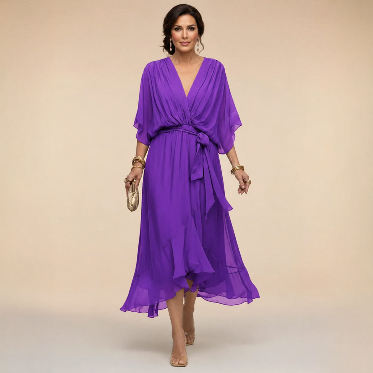 Phoebe™ - Elegant Wrap V-Neck Dress