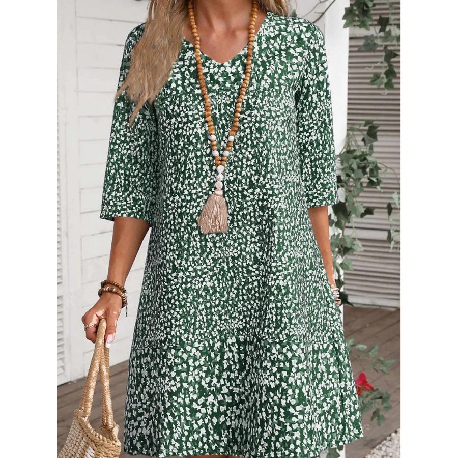 Lucinda™ - Loose Floral Midi Dress with Tummy Coverage
