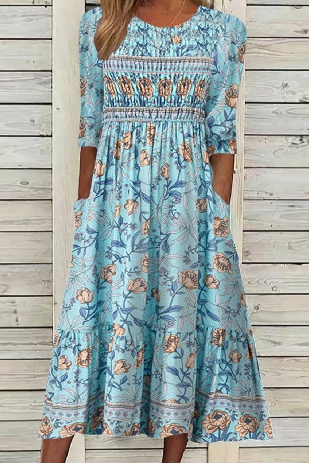 Hallie™ - Flowing Petal Dress with Tummy Coverage