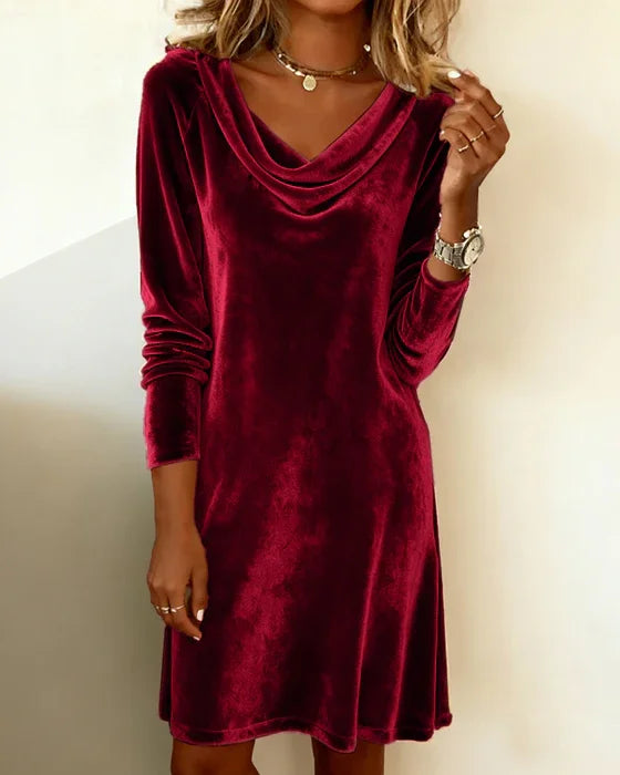 Raine™ - Velvet Drape Dress