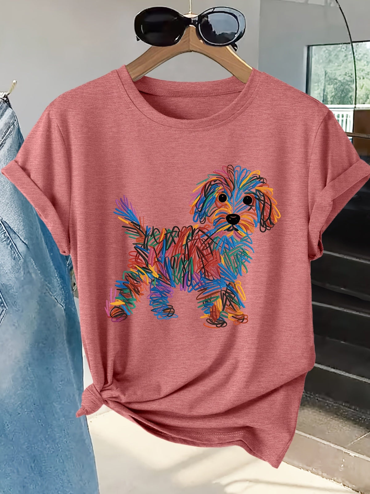 kora™ | Colourful Dog Print Tee