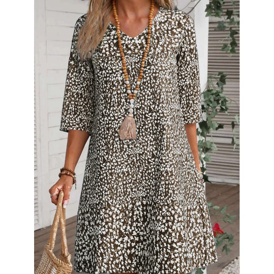 Lucinda™ - Loose Floral Midi Dress with Tummy Coverage