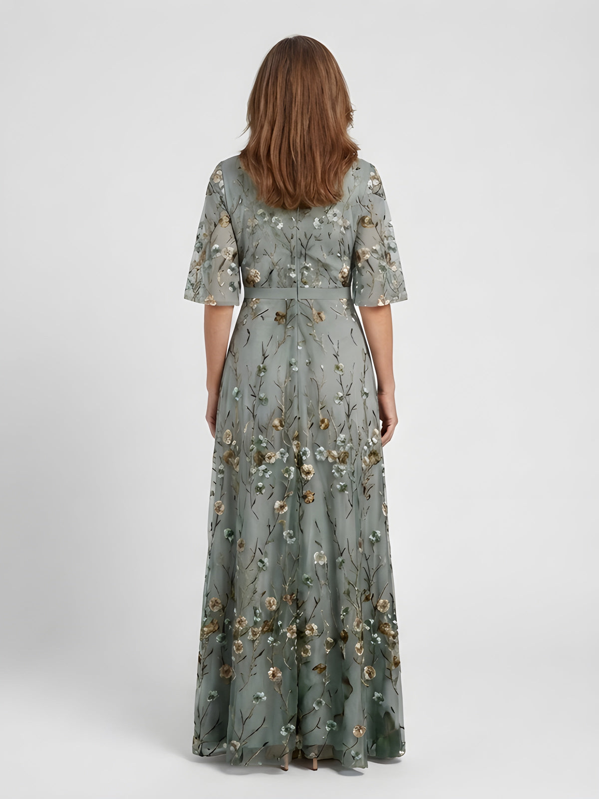 Evelyn™ - Floral V-Neck Maxi Dress