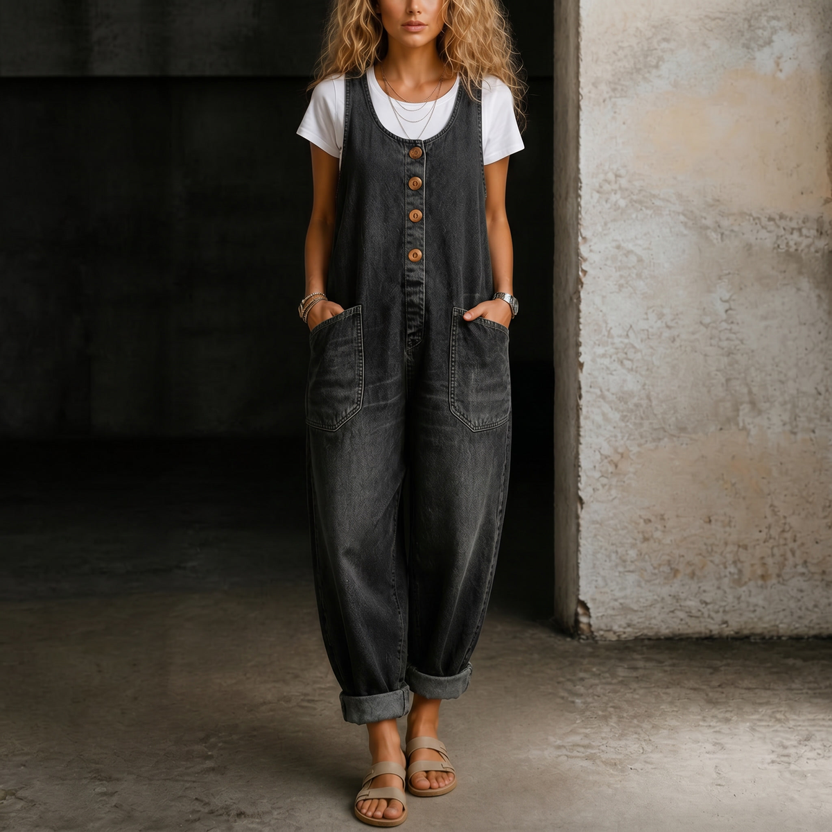 Lila™ - Denim Overall Jumpsuit